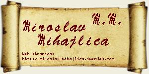 Miroslav Mihajlica vizit kartica